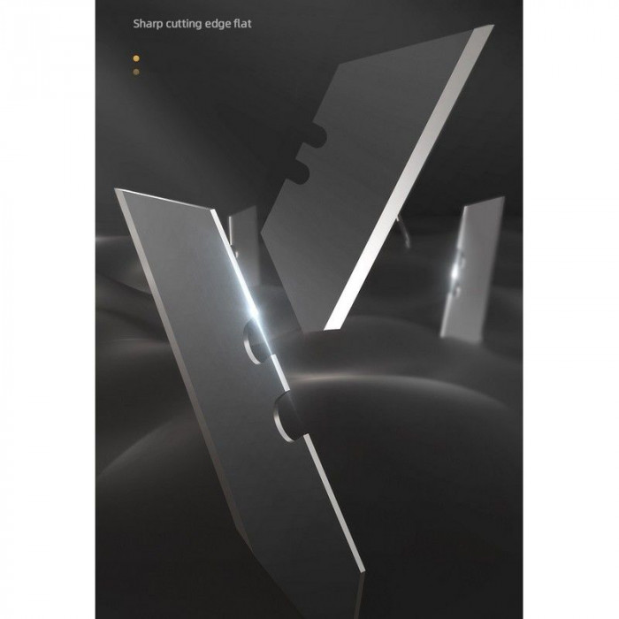 Технический нож 'Home Series Black' Deli HT4008  Т-образное лезвие с механизмом автоматического возврата, эксклюзивный дизайн, корпус из высококачественного софттач пластика