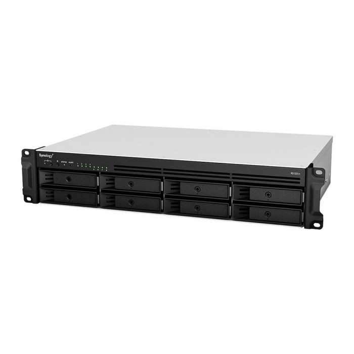 Платформа СХД Synology RS1221+ 8 Bay (Max.12, RX418) 2xM.2 4xGLAN 4GB (Max. 32GB) DDR4 2xUSB