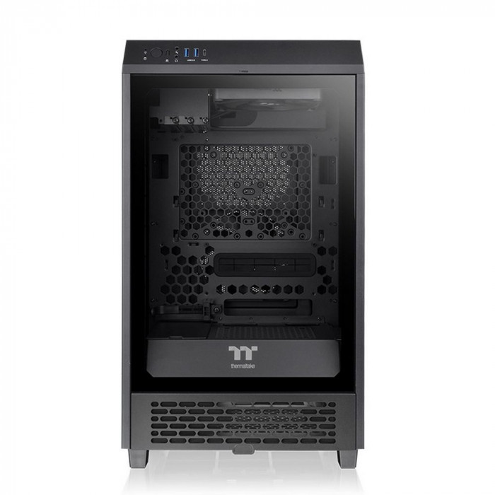 Корпус Thermaltake The Tower 200/Black/Win/SPCC/Tempered Glass*1/CT140 Fan*2/Color Box