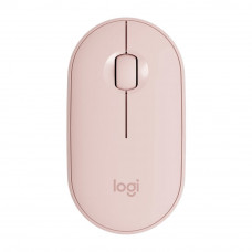 Мышь беспроводная Logitech Pebble M350 Pink розовая, оптическая, 1000dpi, 2.4GHz, USB-ресивер, бесшумная, под обе руки