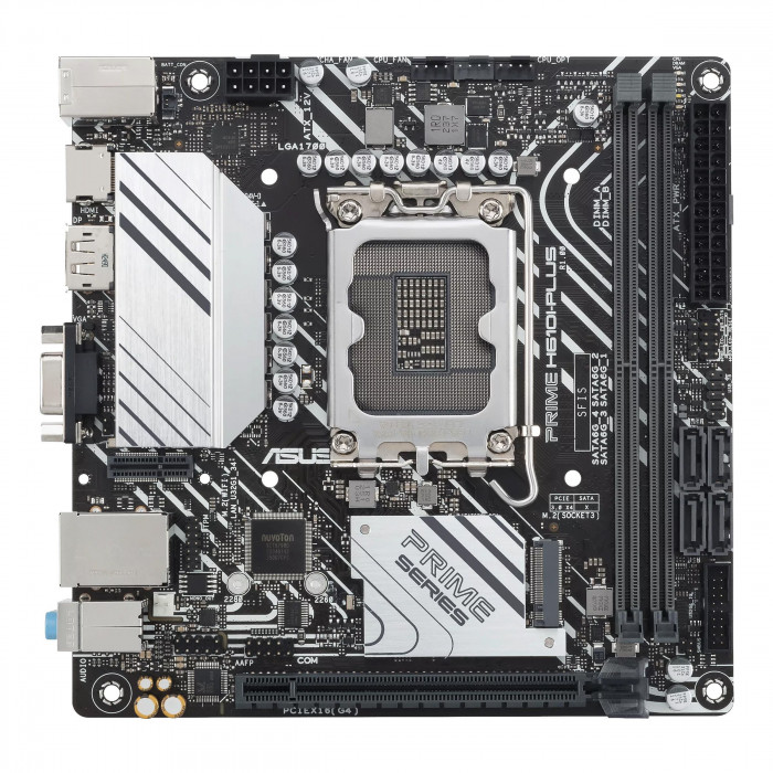 Материнская плата ASUS PRIME H610I-PLUS-CSM LGA1700 mini-ITX 2xDDR5 PCIEx16 M.2 DP HDMI VGA GLAN
