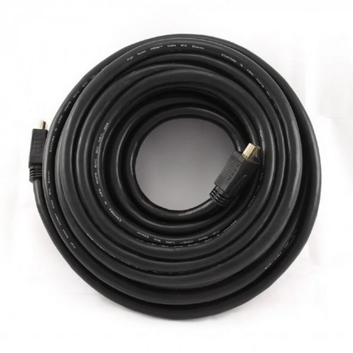 Кабель HDMI Cablexpert CC-HDMI4-20M, 20м, v1.4, 19M/19M, черный, позол.разъемы, экран, пакет