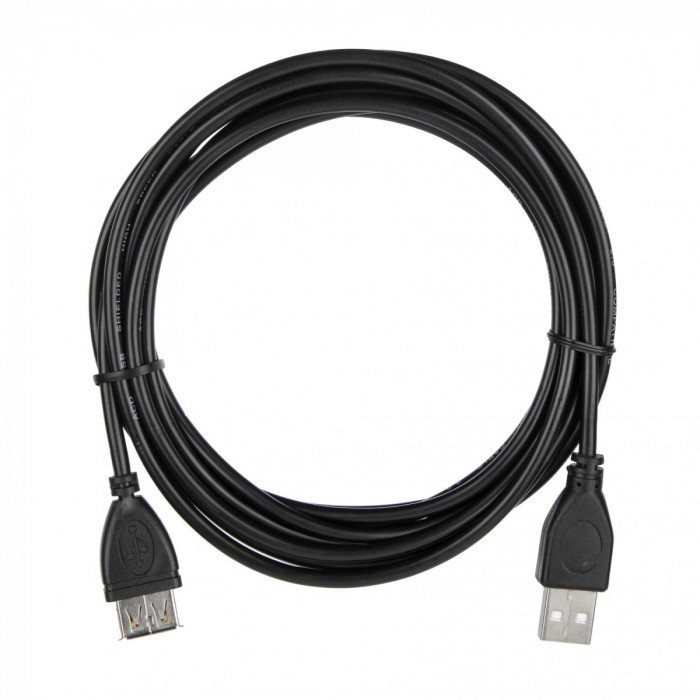 Кабель ACD-U2AAF-30L |ACD-U2AAF-30L| USB 2.0, A male - A feмale, ТТХ: |ACD-U2AAF-30L| (7/0.12BC+PE)*1P+(7/0.12BC+PE)*2C+7/0.12BC+AL+PVC OD4.0, Черный, 3м (742064)