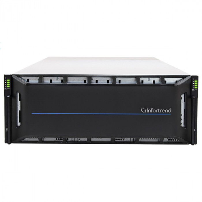 Сетевой накопитель Infortrend CS 2060D-J 4U/60bay, scale-out NAS, dual nodes subsystem including 2x4 Core CPU, 128GB (8x16GB), 8x10GbE(SFP+), 4x12Gb/s SAS EXP. Ports, 2x(PSU+FAN), 2x(SuperCap.+flash), 60 x 3.5' drive trays and rackmount kit, scale out to 