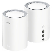 Маршрутизатор CUDY AX3000 Wi-Fi 6 Mesh  2 5G Solution 2.5G Solution 2-Pack, Dual-Band,  Chipset MT7981BA+MT7976CN+RTL8221B, 802.11ax/ac/a/b/g/n,  2402Mbps at 5GHz + 574Mbps at 2.4GHz,  2.5G WAN+GE LAN, 5 internal antennas,  MU-MIMO, DDNS, Zerotier/Wiregua