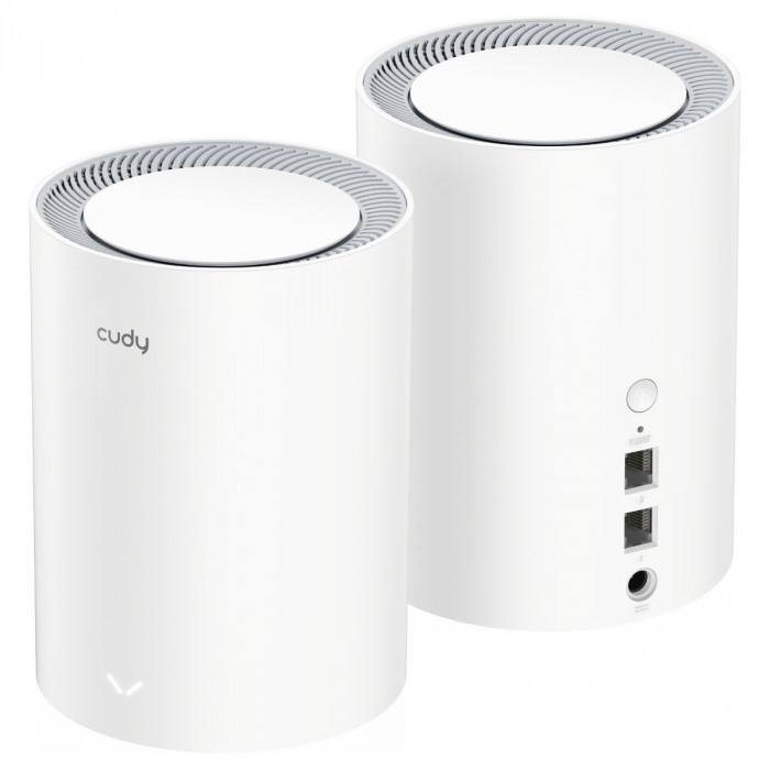 Маршрутизатор CUDY AX3000 Wi-Fi 6 Mesh  2 5G Solution 2.5G Solution 2-Pack, Dual-Band,  Chipset MT7981BA+MT7976CN+RTL8221B, 802.11ax/ac/a/b/g/n,  2402Mbps at 5GHz + 574Mbps at 2.4GHz,  2.5G WAN+GE LAN, 5 internal antennas,  MU-MIMO, DDNS, Zerotier/Wiregua