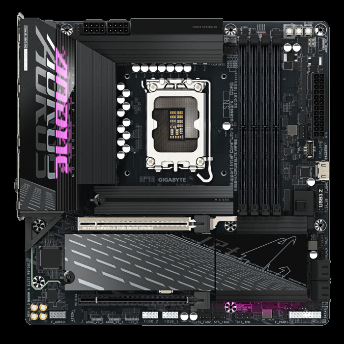 Материнская плата Gigabyte B860M AORUS ELITE WIFI6E, RTL