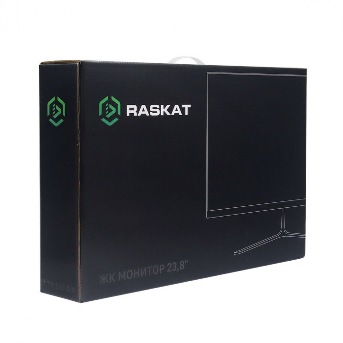Монитор 23.8' Raskat I24F10DAW (23.8',IPS, 1920*1080, VGA+HDMI+DP, 5ms, 178°/178°, 1000:1, 100Hz, White)