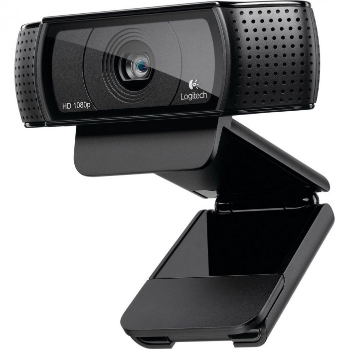 Веб-камера Logitech HD Pro Webcam C920 960-001055/960-000998{ USB 2.0, 1920*1080, 2Mpix foto, Mic, Black}