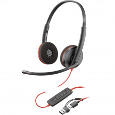 Наушники Poly Poly Blackwire 3220Stereo +USB-C/A Adapter (PN: 8X228A6)