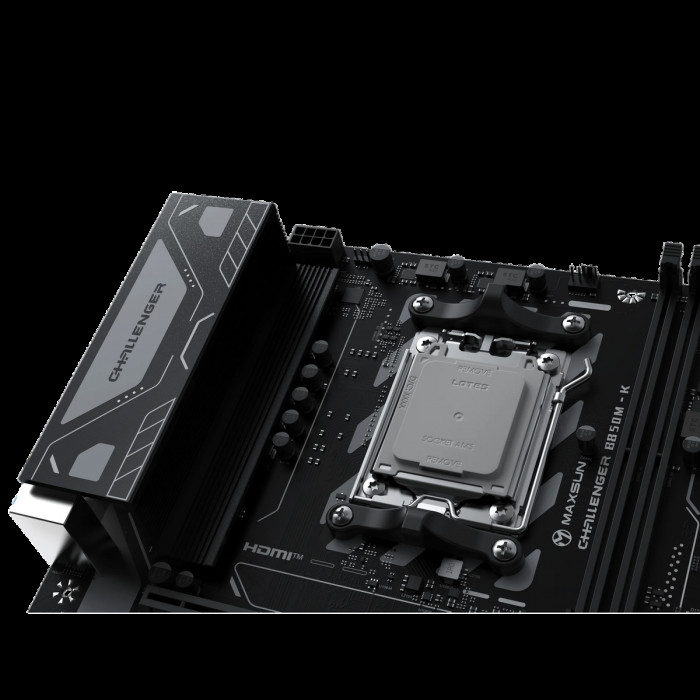 Материнская плата Maxsun MS-Challenger B850M-K B850, AM5, 2*DDR5, 1*PCIEx16, 1*PCIEx1, 1*M.2, 6*USB3.2Gen1, 4*USB2.0, 2*SATA3.0, 1G, HDMI, M-ATX, RTL