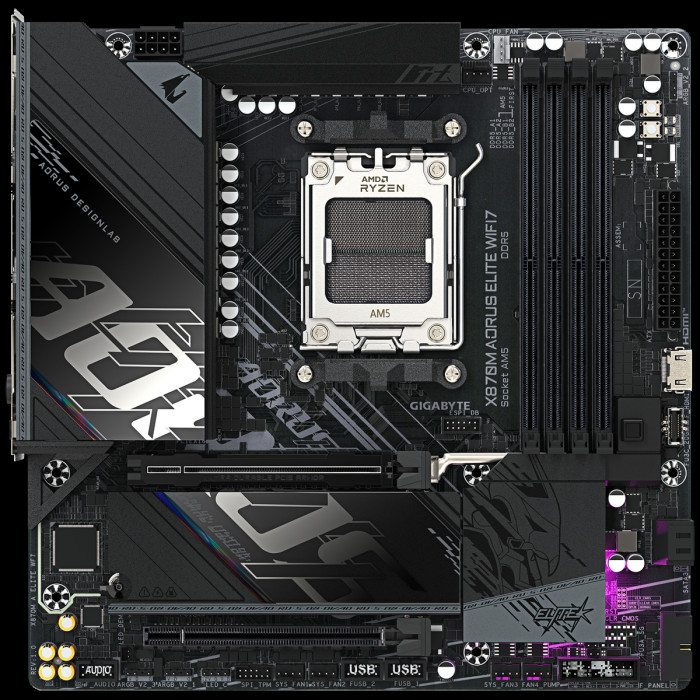 Материнская плата Gigabyte X870M AORUS ELITE WIFI7, RTL
