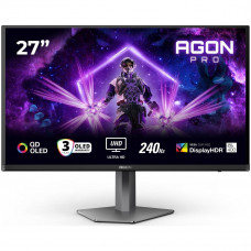 Монитор 26.5' AOC AGON AG276UZD  QD-OLED, 3840x2160, 240Hz, 0,03ms, 1000сd/m, 1500000:1, HDR10 | 2xHDMI(2.1), DP(2.1), Type-C(PD-65W), 4xUSB 3.2 | HAS, Pivot, Swivel, ExPSU, Speakers, Vesa 100, Black/Grey