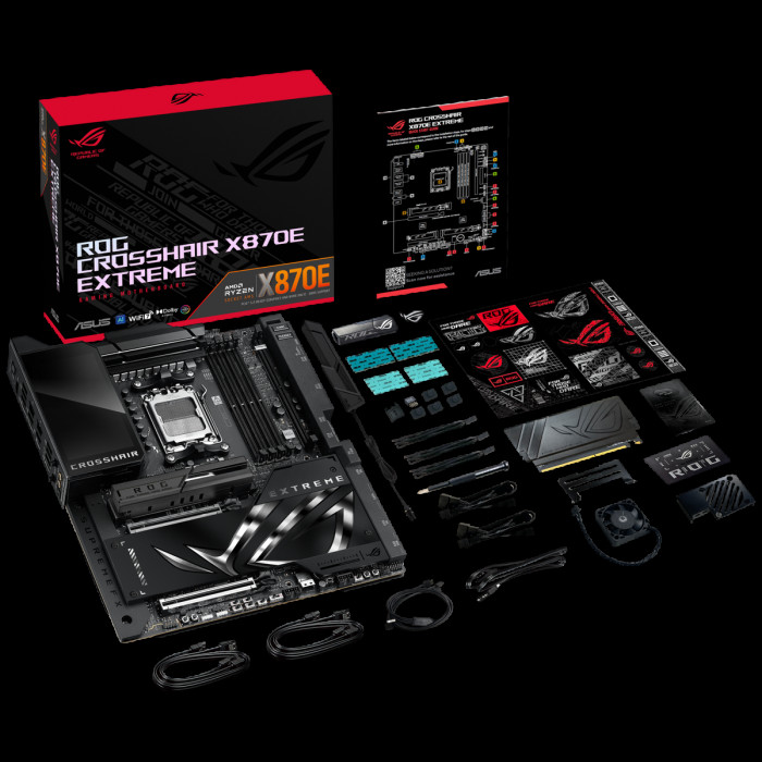 Материнская плата ASUS ROG CROSSHAIR X870E EXTREME AM5 E-ATX 4xDDR5 2xPCIEx16 5xM.2 4xUSB-C HDMI 5GLAN 10GLAN Wi-Fi 7