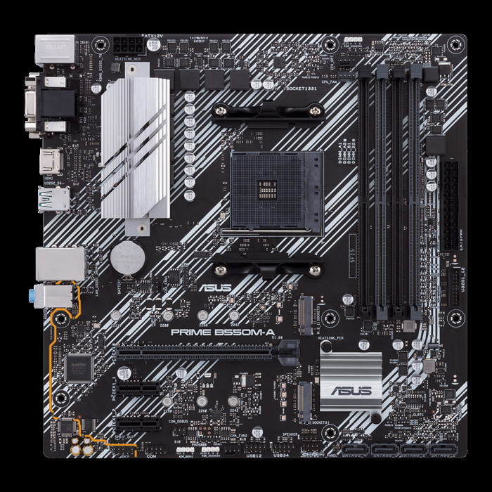 Материнская плата ASUS PRIME B550M-A/CSM AM4 mATX 4xDDR4 PCIEx16 2xPCIEx1 2xM.2 HDMI DVI VGA GLAN