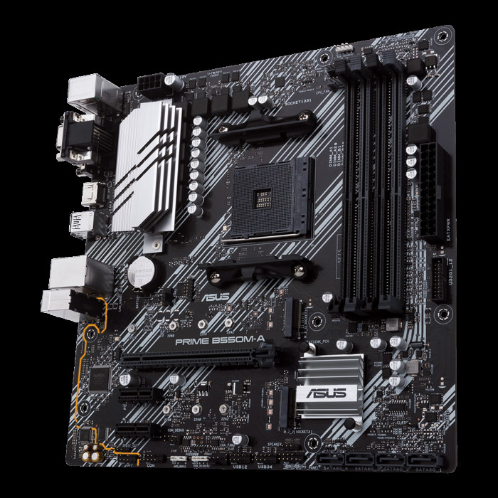 Материнская плата ASUS PRIME B550M-A/CSM AM4 mATX 4xDDR4 PCIEx16 2xPCIEx1 2xM.2 HDMI DVI VGA GLAN