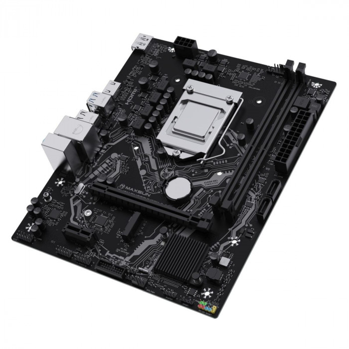 Материнская плата Maxsun MS-Challenger B460M-D ARGB B460, LGA1200, 2*DDR4, 1*PCIEx16, 1*PCIEx1, 1*M.2, 4*USB3.2Gen1, 6*USB2.0, 2*SATA3.0, 1G, DP, HDMI, M-ATX, RTL