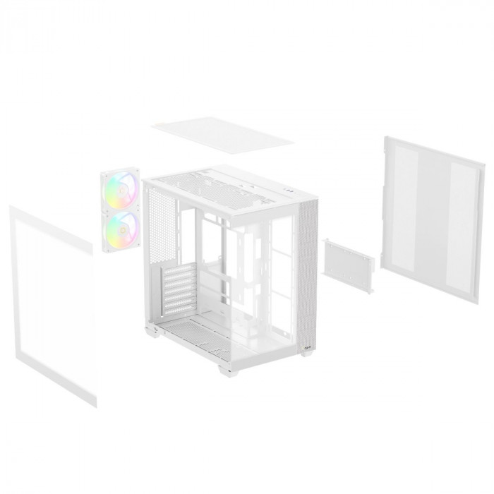 Корпус для ПК Ocypus  Delta C74 WH ARGB ATX / win / white / 2 ARGB fans / no PSU /Tempered Glass