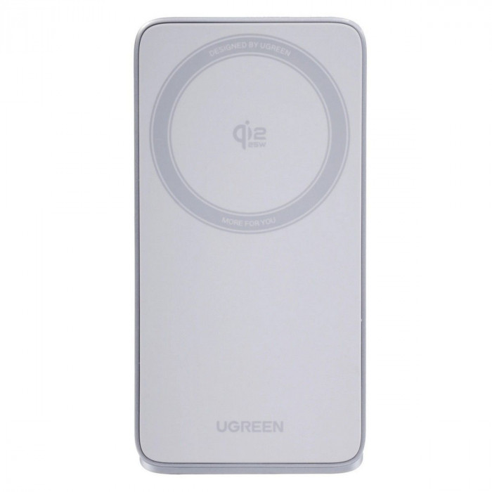 Беспроводное зарядное устройство UGREEN W757 (65901) 'MagFlow' 25W Magnetic Qi2.2 Wireless 3-in-1 Charger. Цвет: серебристо-голубой