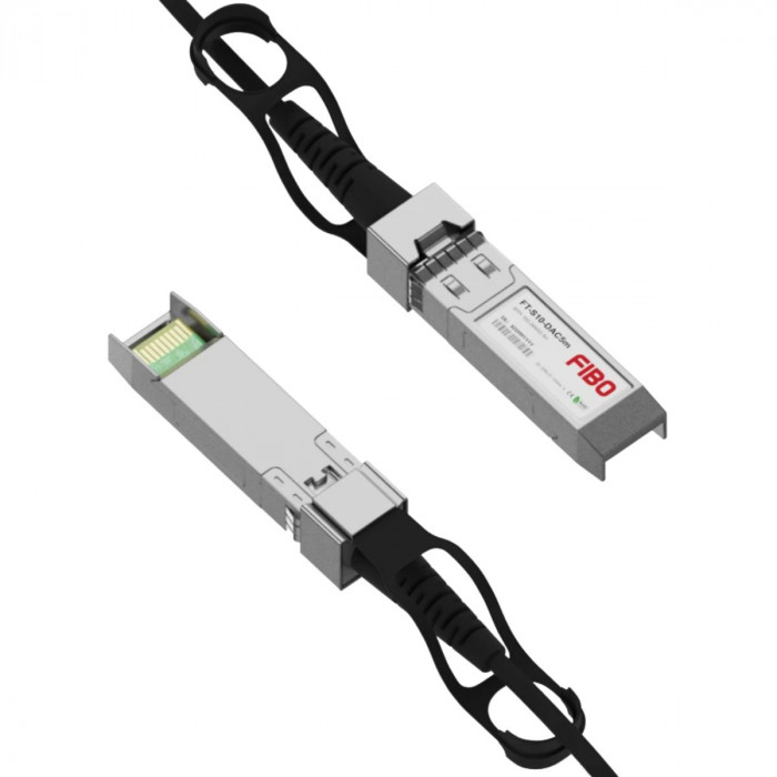 Кабель FIBO FT-S10-DAC5m-30, DAC Copper cable, 10G, SFP+ -to- SFP+, 30AWG витая пара, 5M