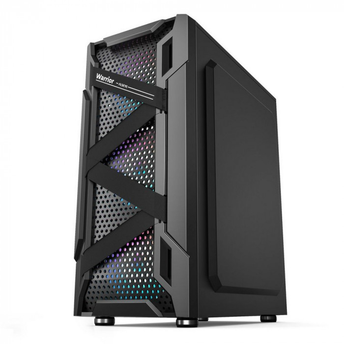 Корпус ALSEYE Warrior-B Mini-ITX/Micro ATX/ATX, USB2.0*2+HD Audio+USB3.0*1, H.D.D.(3.5')*2pcs+S.S.D(2.5')*2pcs, 354*185*413mm