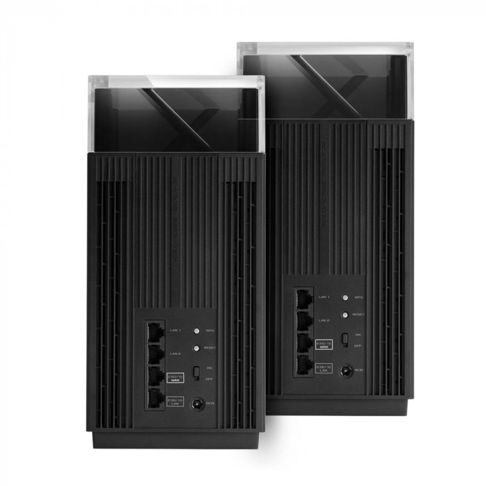 Маршрутизатор ASUS ET12(2-PK) WiFi 6E 2.5G 2x1G+2.5G 2x1G 4804+4804+1148Mbps 6GHz/5GHz/2.4GHz (90IG05Z0-MO3A20)