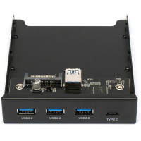Адаптер Gembird Планка USB 3.0 на переднюю панель в отсек 3.5' 3xUSB-A 3.0 + 1xType-C