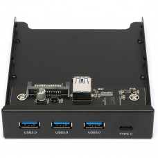 Адаптер Gembird Планка USB 3.0 на переднюю панель в отсек 3.5' 3xUSB-A 3.0 + 1xType-C