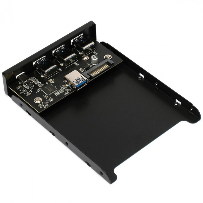 Адаптер Gembird Планка USB 3.0 на переднюю панель в отсек 3.5' 3xUSB-A 3.0 + 1xType-C