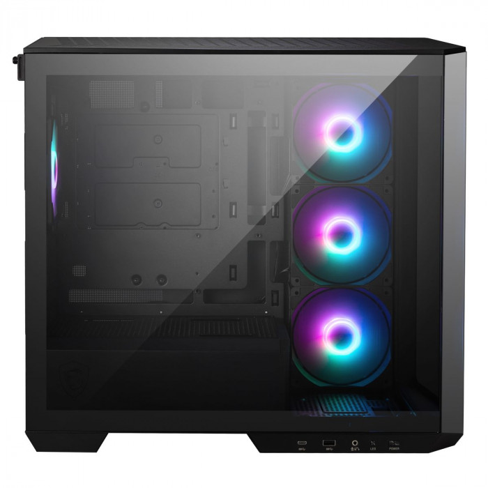 Корпус MSI MAG Pano M100R PZ , Micro-ATX, 1xUSB 3.2 Gen 1, 1xUSB 3.2 Gen2 Type-C, 4x120mm ARGB Fan, ARGB+PWM Control Board, TG
