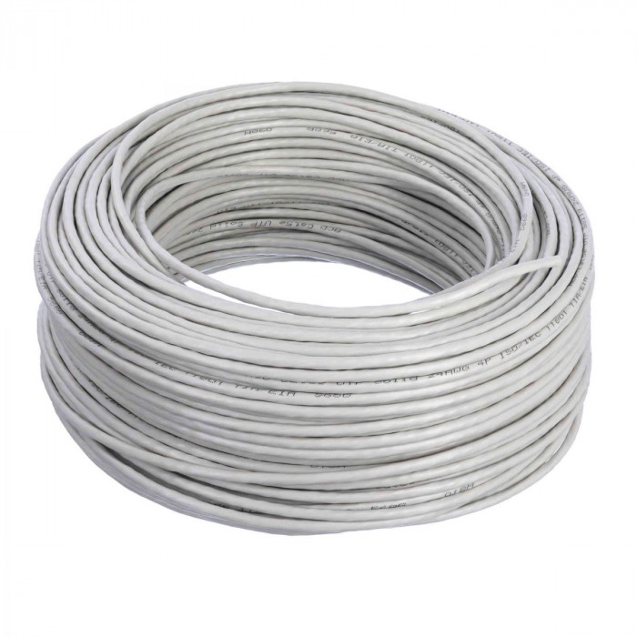 Кабель ACD-LBU5E-1HA |ACD-LBU5E-1HA| Cat5e UTP 24AWG 4Pair Solid type 0.50мм CCA(25%), PVC,100м |ACD-LBU5E-1HA| бухта, Серый, (741951)