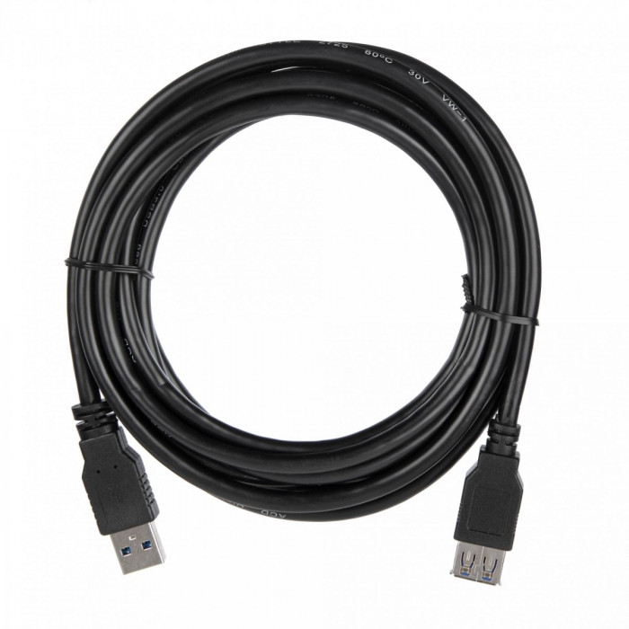 Кабель ACD-U3AAF-30L |ACD-U3AAF-30L| USB 3.0, A male - A feмale, ТТХ: |ACD-U3AAF-30L| (7/0.12BC+HDPE)*1P+|(7/0.12BC+HDPE)*2C+7/0.12BC+AL|*2P +7/0.16BC*2C+AL+7/0.12BC+B(80/0.12AL)PVC5.5, Черный, 3м (742156)