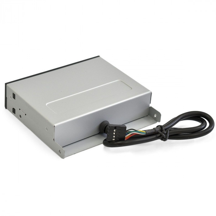 Картридер USB2.0 ExeGate CR-415 3.5', мультиформатный: CF/SD/MMC/MS/MS Duo/MS pro/T flash, черный, металл