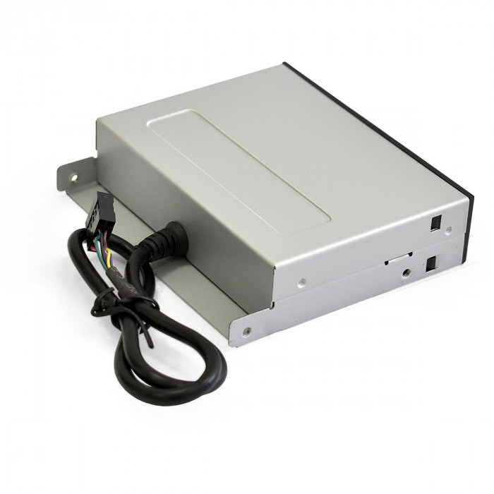Картридер USB2.0 ExeGate CR-415 3.5', мультиформатный: CF/SD/MMC/MS/MS Duo/MS pro/T flash, черный, металл