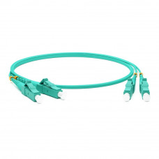 Кабель Hyperline  FC-D2-503-LC/PR-LC/PR-H-20M-LSZH-AQ Патч-корд волоконно-оптический (шнур) MM50/125 (OM3), LC-LC, duplex, 10G/40G, LSZH, 20 м