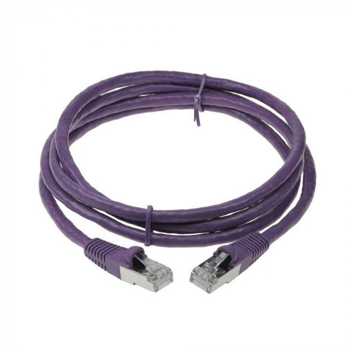 Патч-корд ACD-LPS6AZ-10P  Cat6a SSTP 26AWG 4Pair, CU, LSZH, Пурпурный, 1м