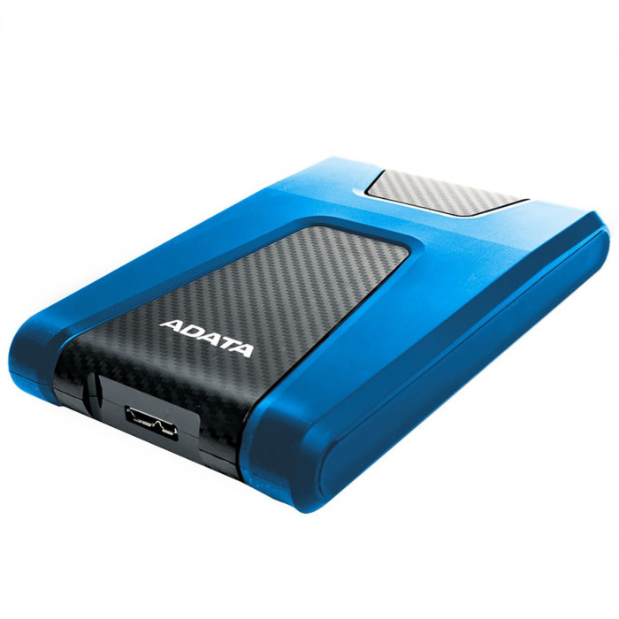 Жесткий диск внешний ADATA HD650 AHD650-2TU31-CBL 2TB 2.5' USB 3.1, LED indicator, Blue, Retail (460462)