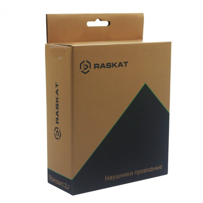 Наушники Raskat Standart 2J (30мм, 60Ом, 105±3дБ, 20-20000Гц, микрофон, 2х3,5мм Jack, 2,2м)
