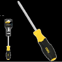 Крестовая отвертка Deli DL633100N PH0x100мм сталь Cr-V, двухкомпонентная прорезиненная рукоять