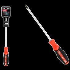 Крестовая DL3454 PH0x100мм сталь S2, матовый стержень, двухкомпонентная прорезиненная рукоять