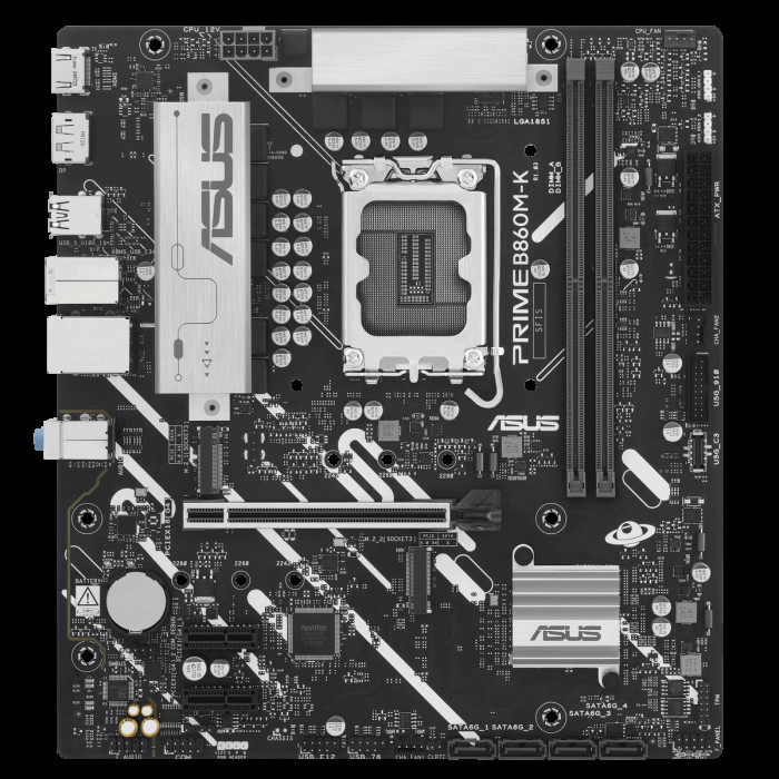 Материнская плата ASUS PRIME B860M-K LGA1851 mATX 2xDDR5 PCIEx16 2xPCIEx1 2xM.2 DP HDMI 2.5GLAN