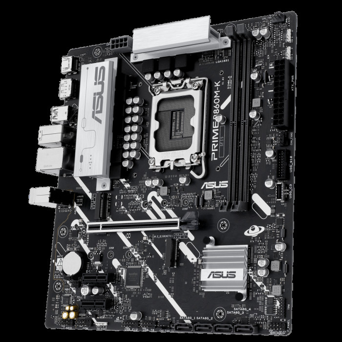 Материнская плата ASUS PRIME B860M-K LGA1851 mATX 2xDDR5 PCIEx16 2xPCIEx1 2xM.2 DP HDMI 2.5GLAN