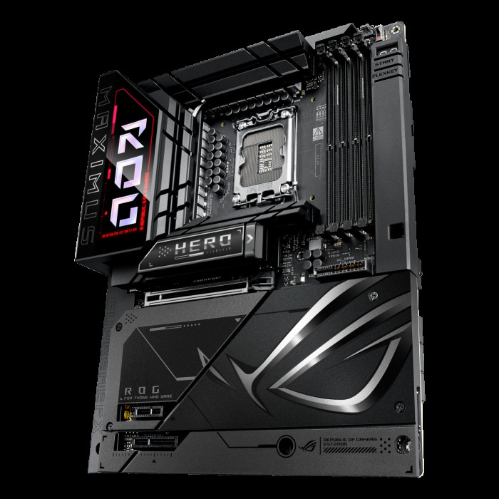 Материнская плата ASUS ROG MAXIMUS Z890 HERO BTF LGA1851 ATX 4хDDR5 PCIEx16 PCIEx4 PCIEx1 6xM.2 2xThunderbolt USB-C HDMI 2.5GLAN 5GLAN Wi-Fi 7