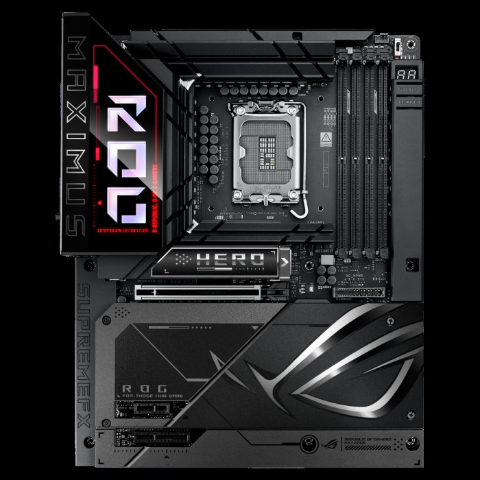 Материнская плата ASUS ROG MAXIMUS Z890 HERO BTF LGA1851 ATX 4хDDR5 PCIEx16 PCIEx4 PCIEx1 6xM.2 2xThunderbolt USB-C HDMI 2.5GLAN 5GLAN Wi-Fi 7