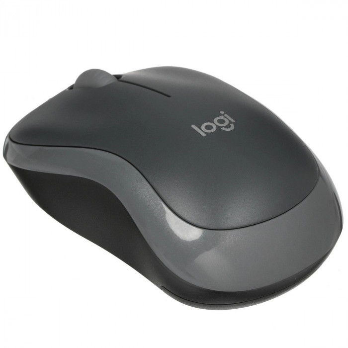 Мышь Logitech M186 черный/серый оптическая (1000dpi) беспроводная USB2.0 для ноутбука (2but)