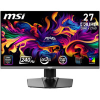 Монитор 26.5' MSI MAG 272UP QD-OLED X24  QD-OLED, 3840x2160, 240Hz, 0,03ms, 250сd/m, 1500000:1, HDR10 | 2xHDMI(2.1), DP(1.4a), Type-C(PD-15W) | HAS, Pivot, Swivel, InPSU, Vesa 100, Black