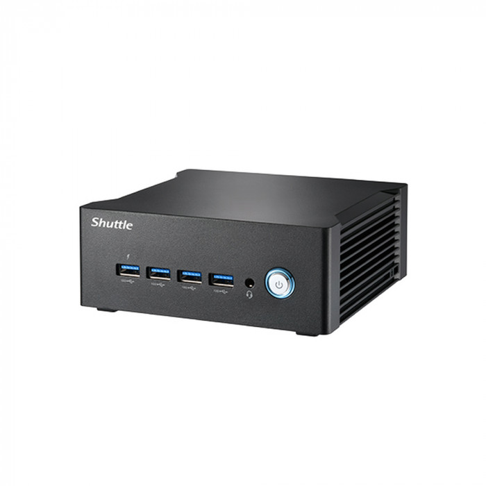 Мини ПК Shuttle NT10H, Intel Ultra5 125H, 2 x DDR5 SODIMM, no SSD, 120w PSU, VESA