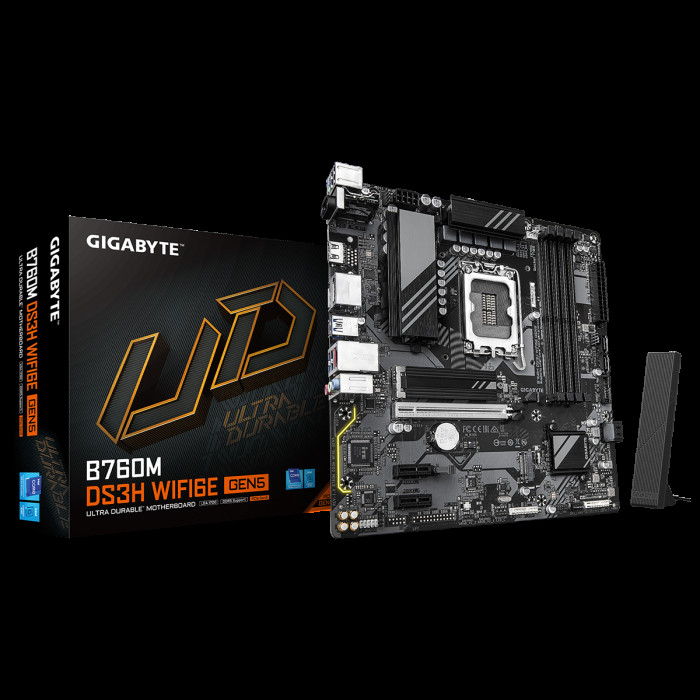Материнская плата Gigabyte B760M DS3H WF6E GEN5, RTL