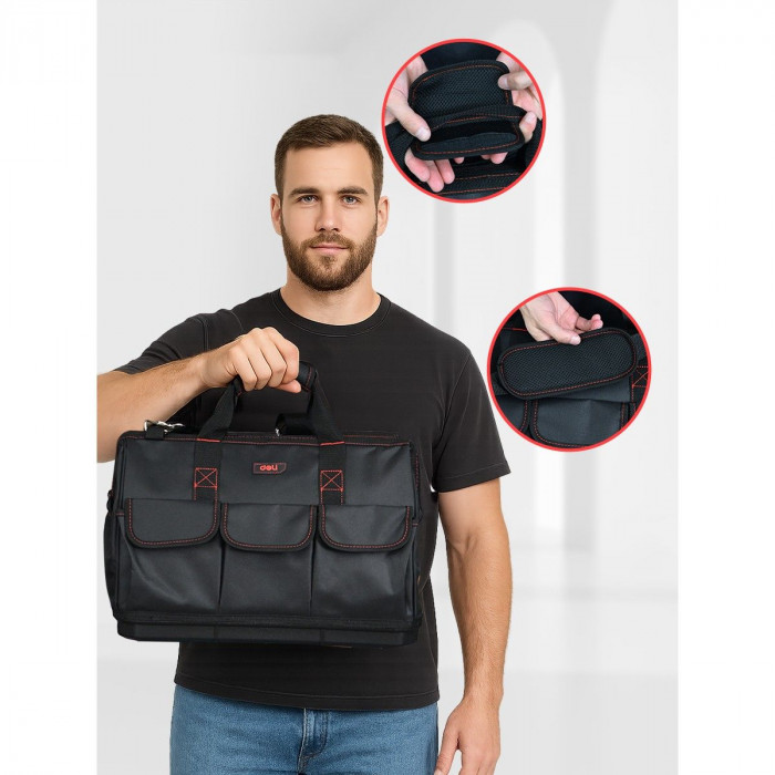 Сумка для инструментов Deli DL430901 'Black Edition'