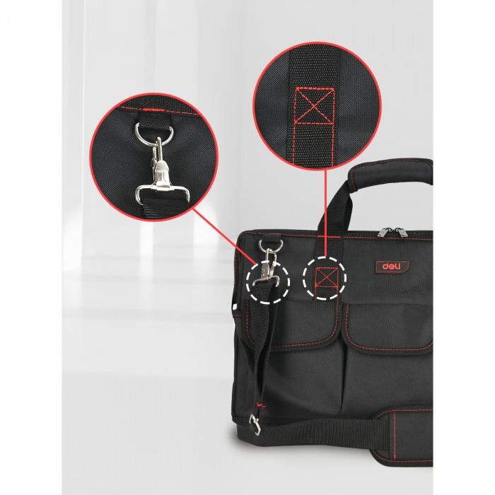 Сумка для инструментов Deli DL430901 'Black Edition'